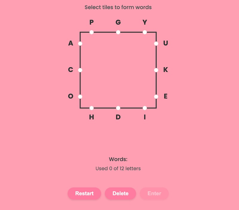 Today’s Letter Boxed Answer for December 9, 2025