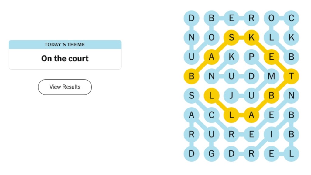 NYT Strands December 9 Answers Screenshot