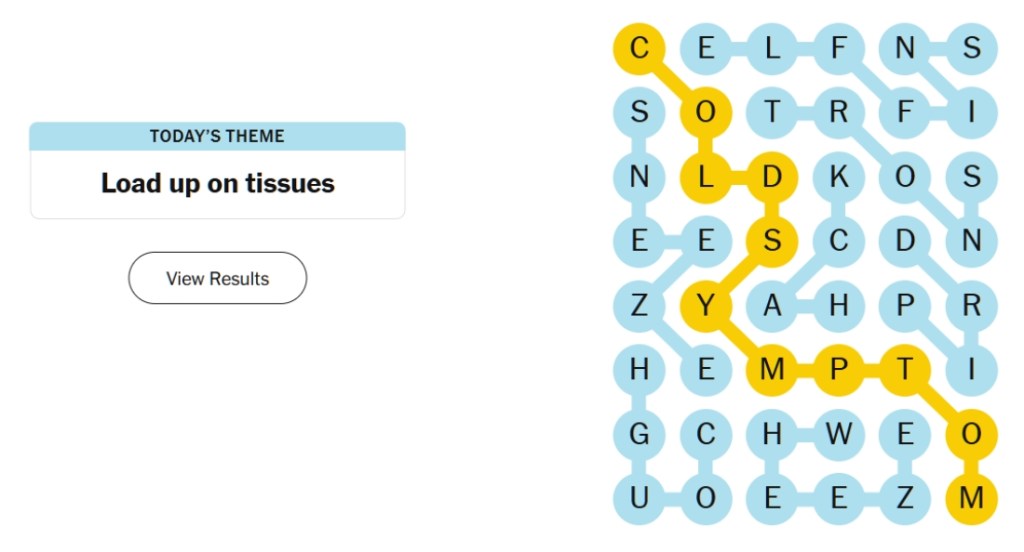 NYT Strands Answers December 28 2025