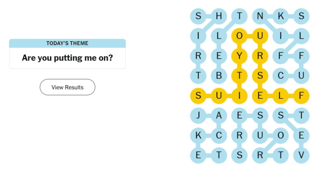 NYT Strands Answers December 29 2025
