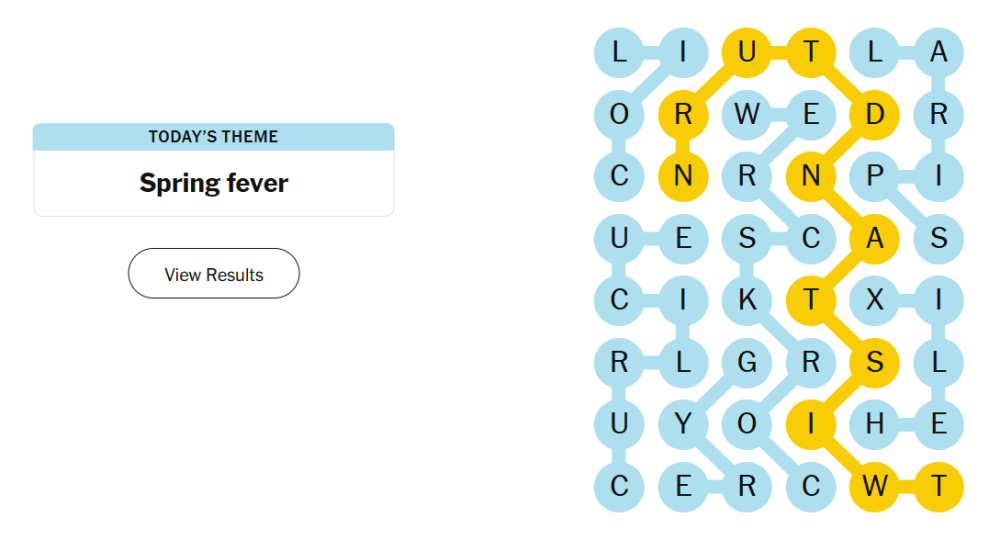 NYT Strands Answers March 20, 2026
