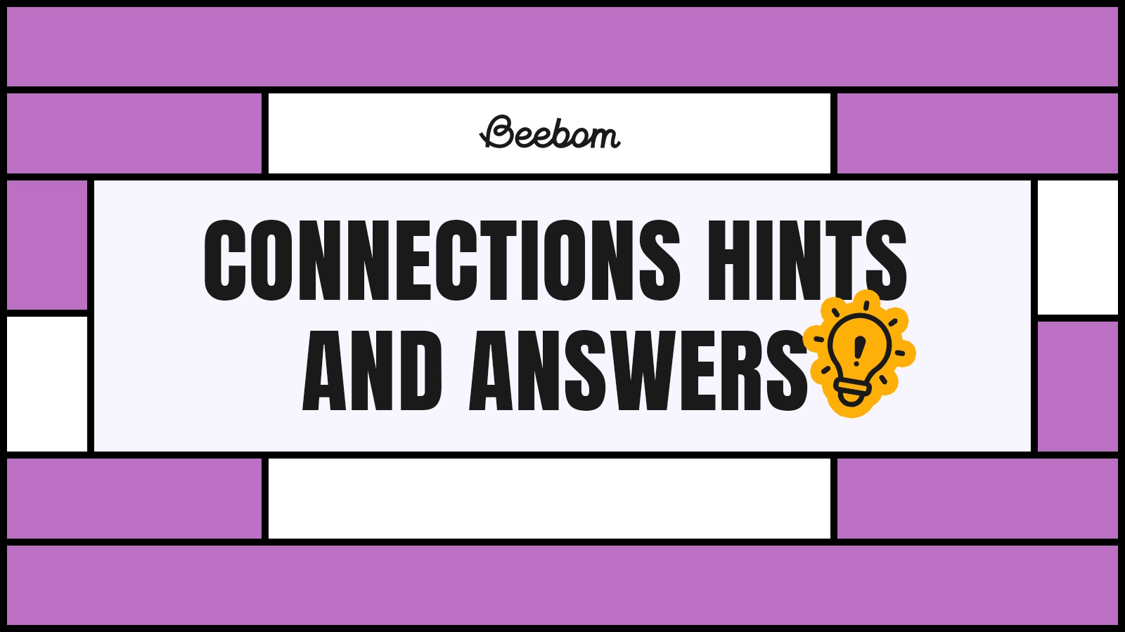 connections hints and answers