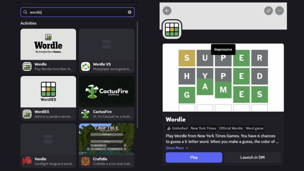 Wordle Discord Activity