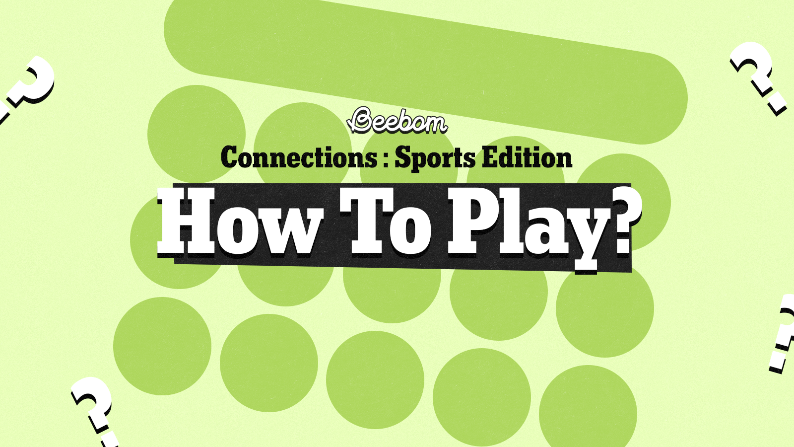 How to Play Sports connections