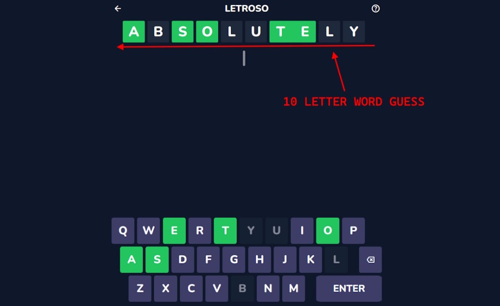 First Guess in Letroso