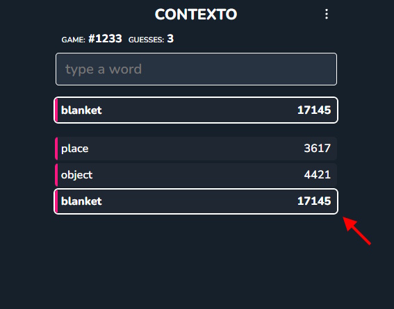 High Scores in Contexto