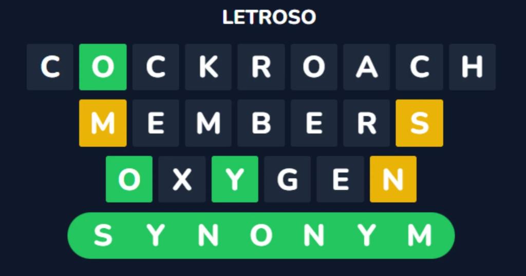 Yesterday’s Letroso Answer – Previous Day Solution