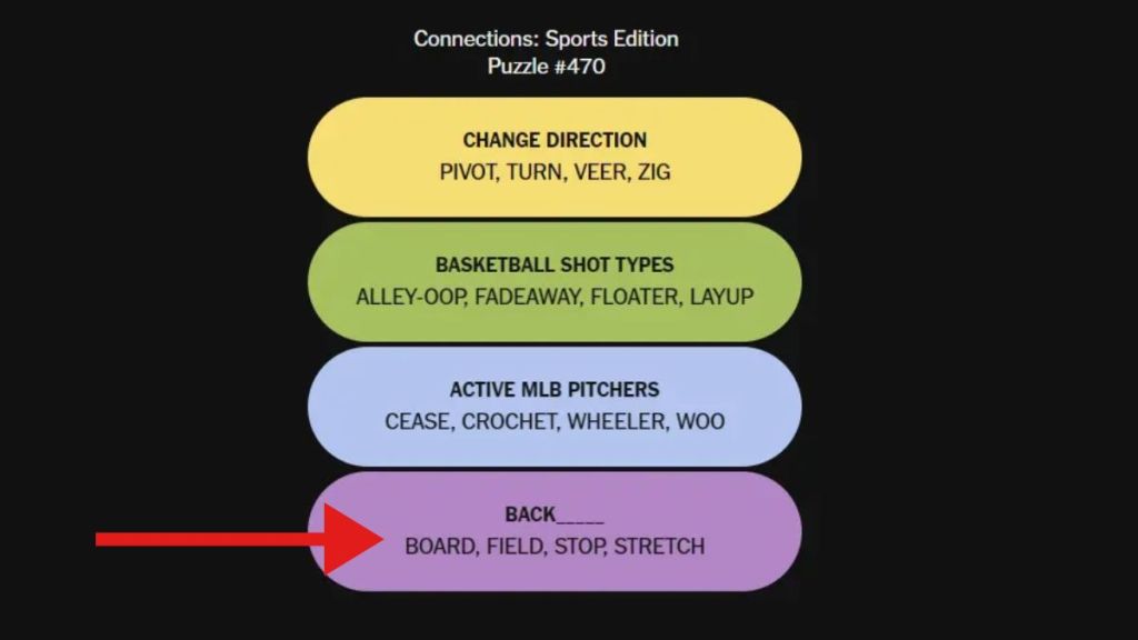 Fill in the Blanks category in Sports Connections