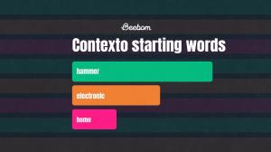 Best Contexto Starting Words