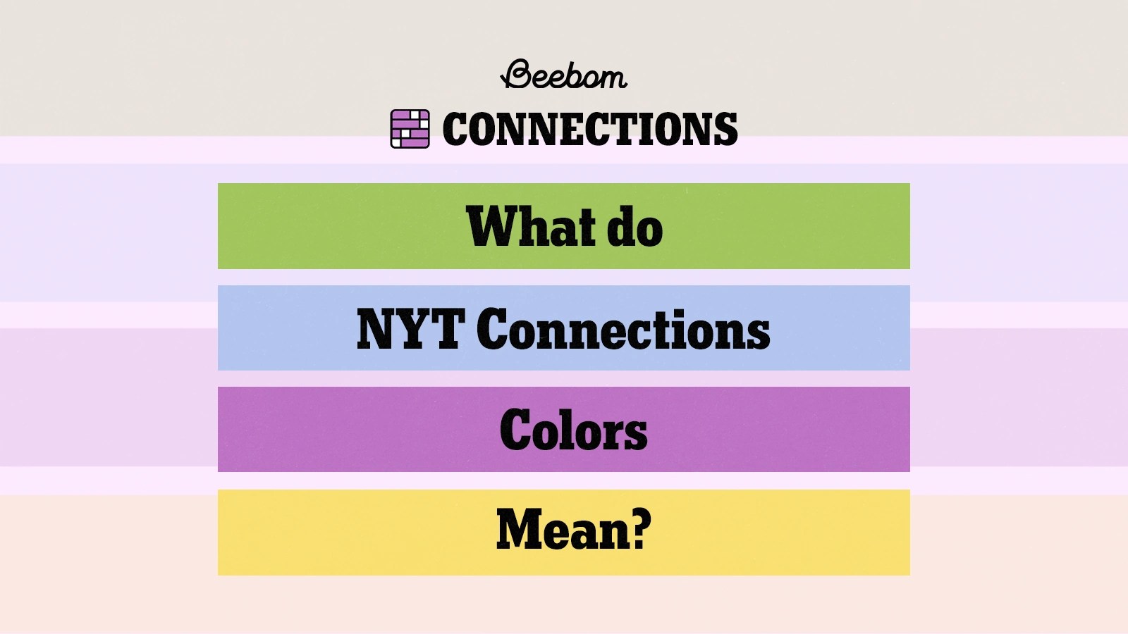 what do nyt connections colors mean