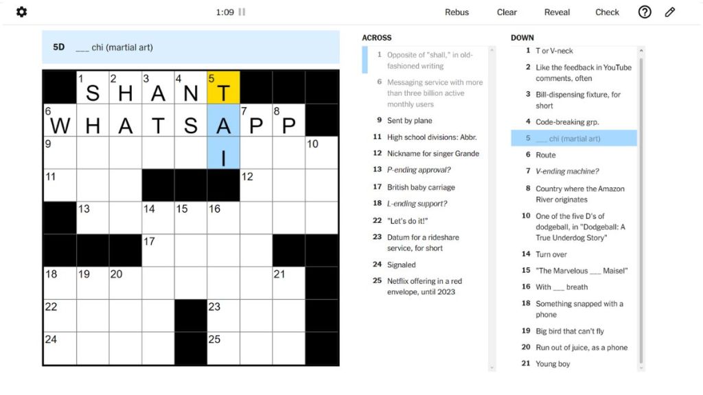 NYT Midi Crossword 2