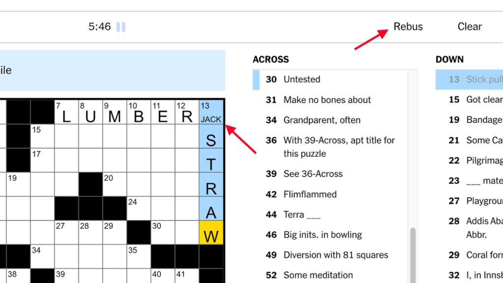 Rebus explained Midi Crossword