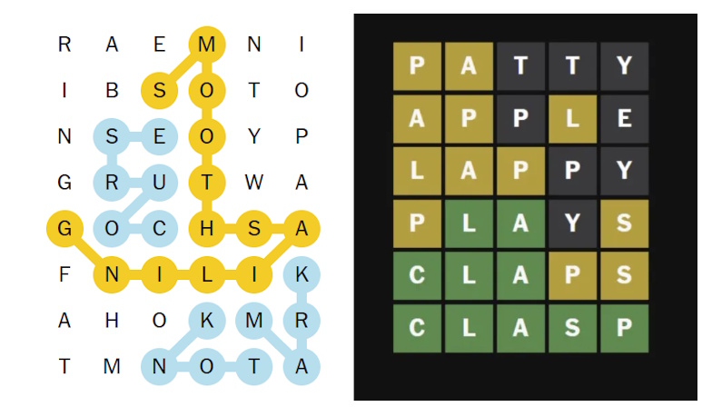 strands vs wordle grid