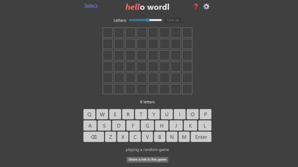 Hello Wordl Gameplay