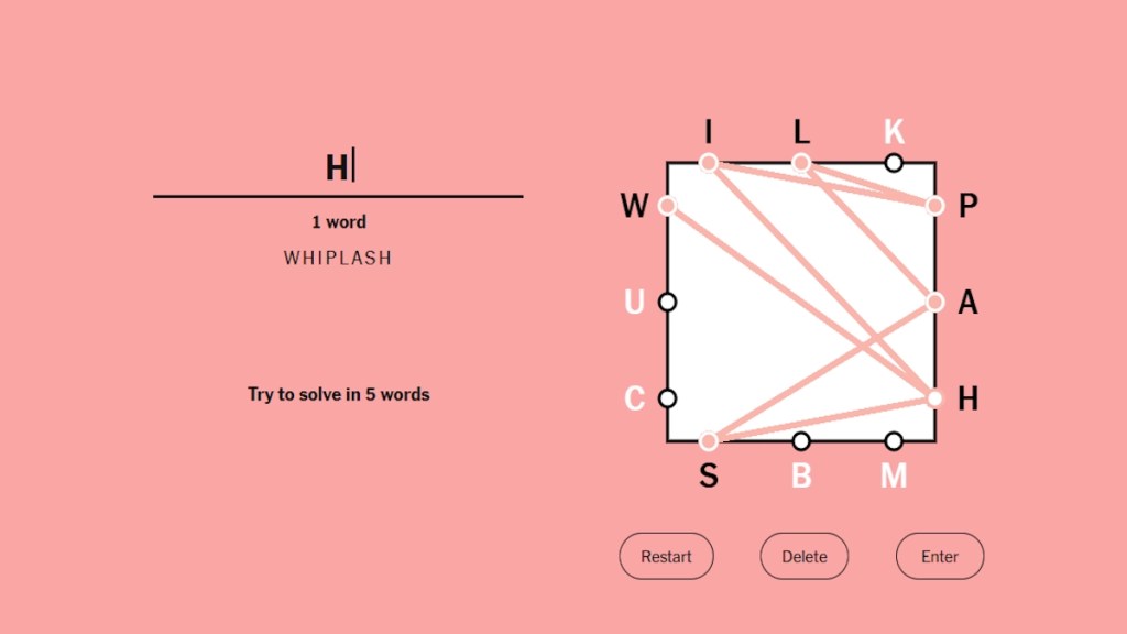 Letter Boxed answer solve