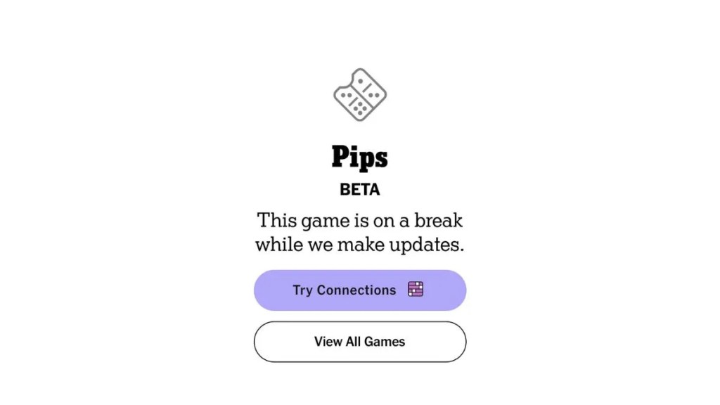 NYT Pips Puzzle Missing