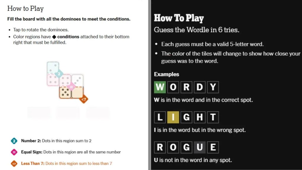 NYT Pips vs Wordle game mechanics comparison