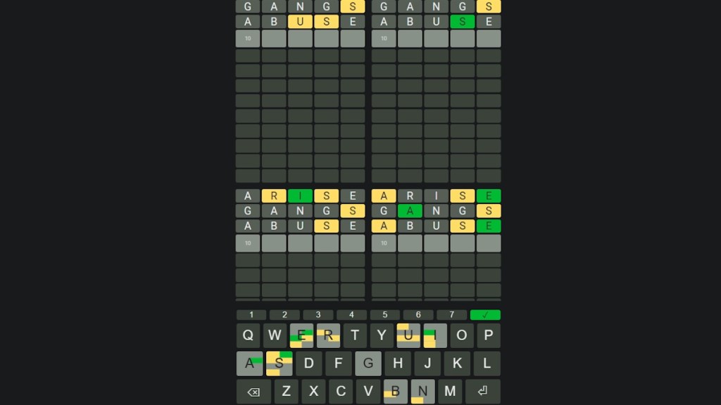 Octordle eight Wordle