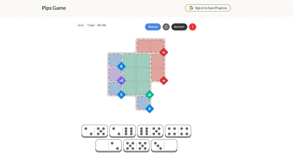 Pips-Game.com Gameplay