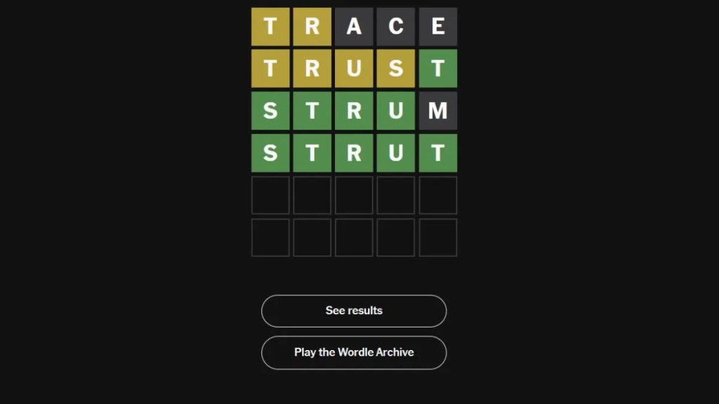 Wordle answer where the same letter is repeated