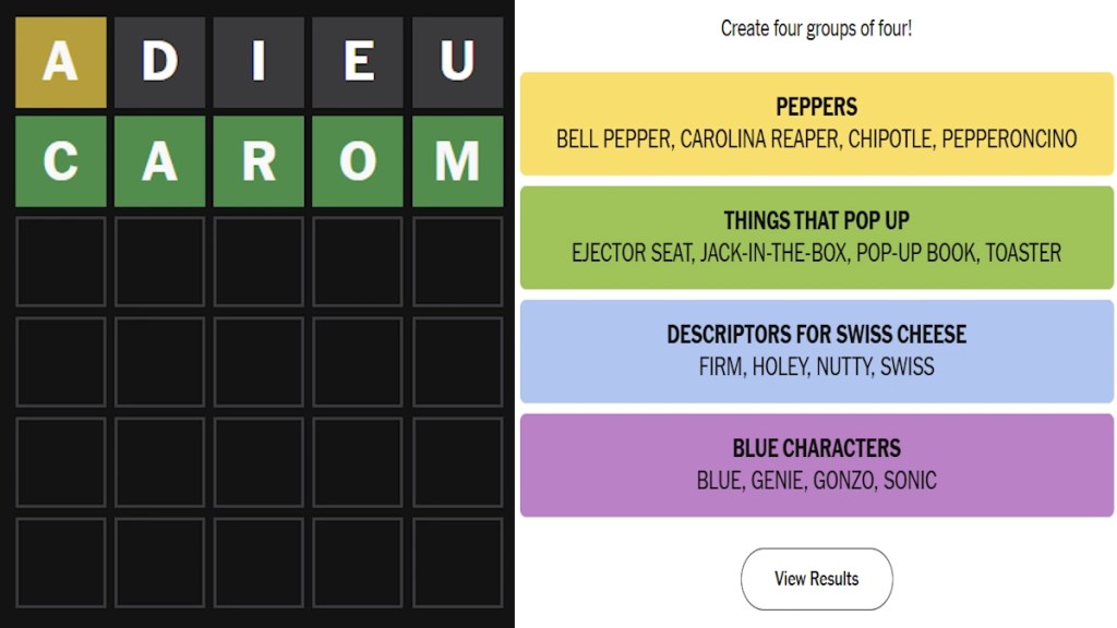 Wordle vs Connections objective