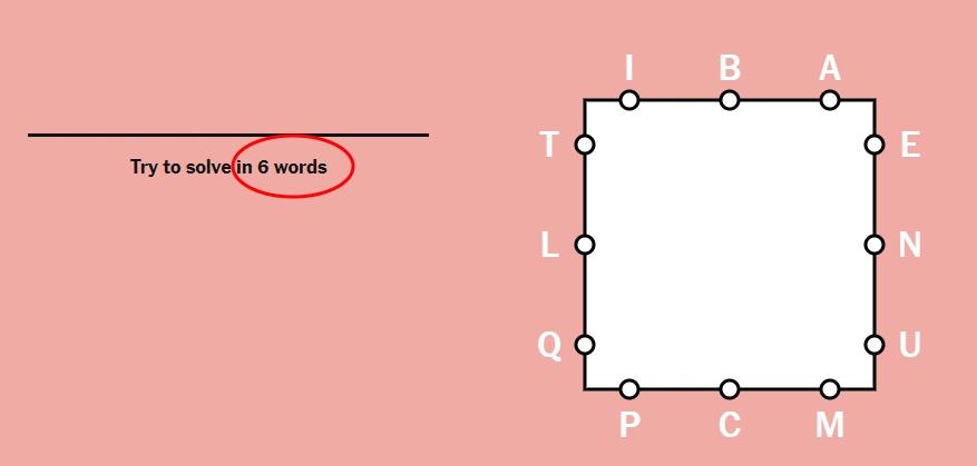 letter boxed word count limitation highlighted