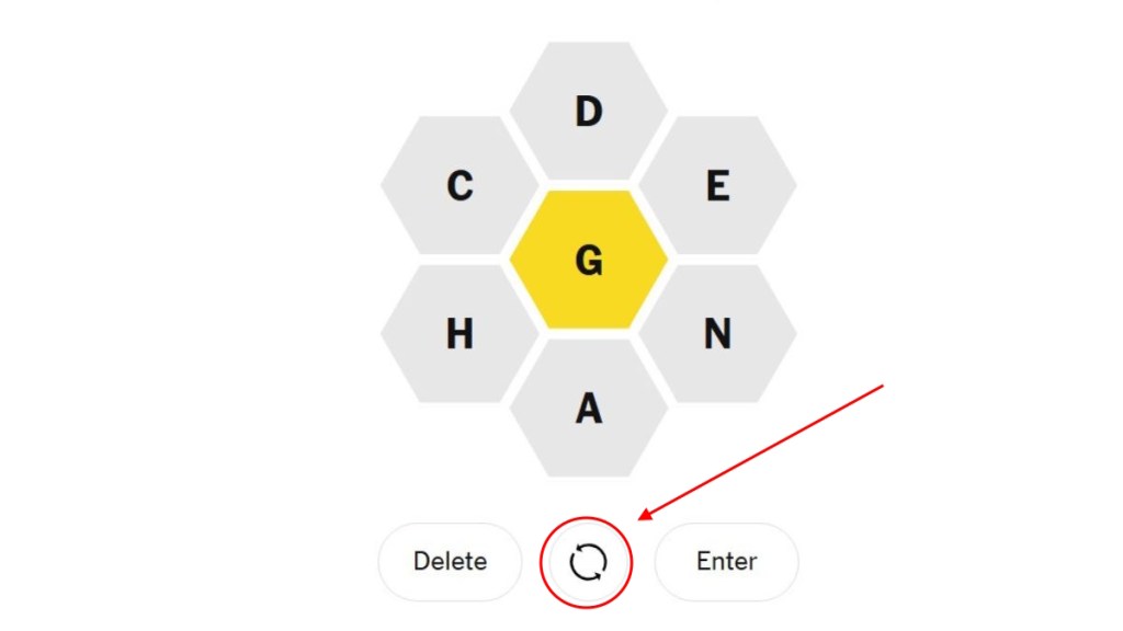 Spelling Bee Shuffle Button