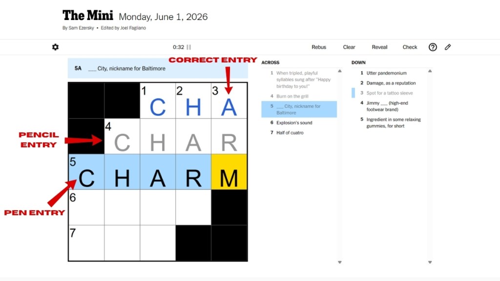 NYT Mini Crossword Letter Colors