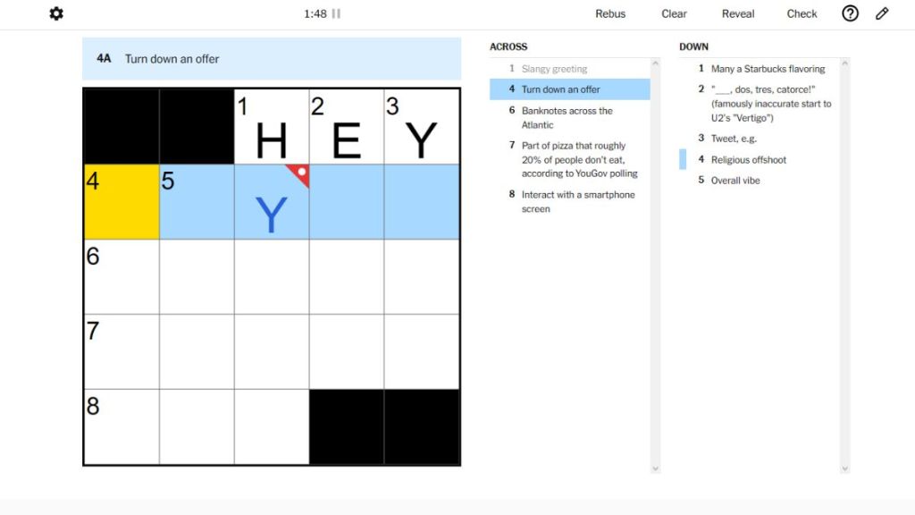 NYT Mini Crossword Rules