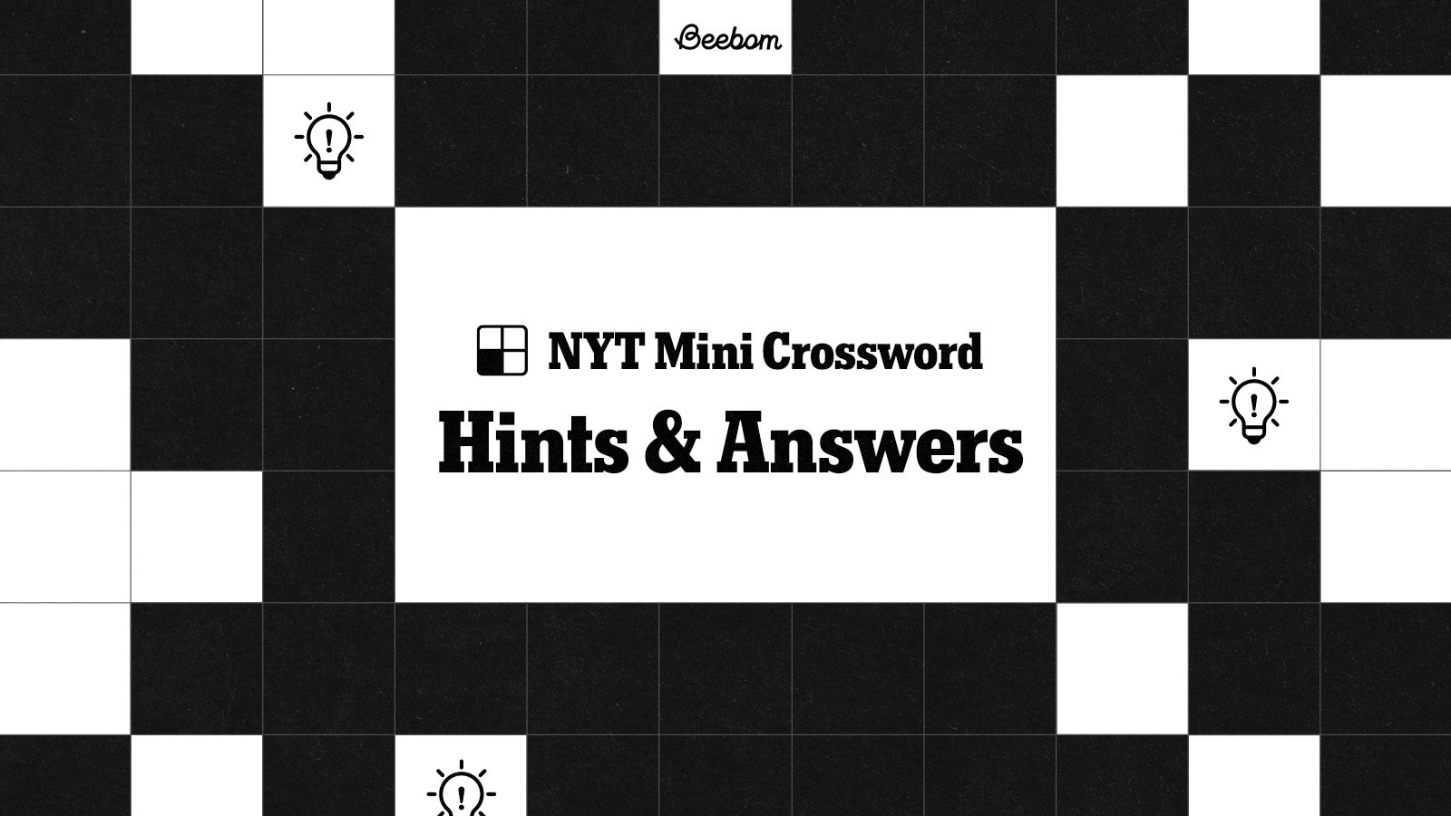 NYT Mini crossword hints and answers