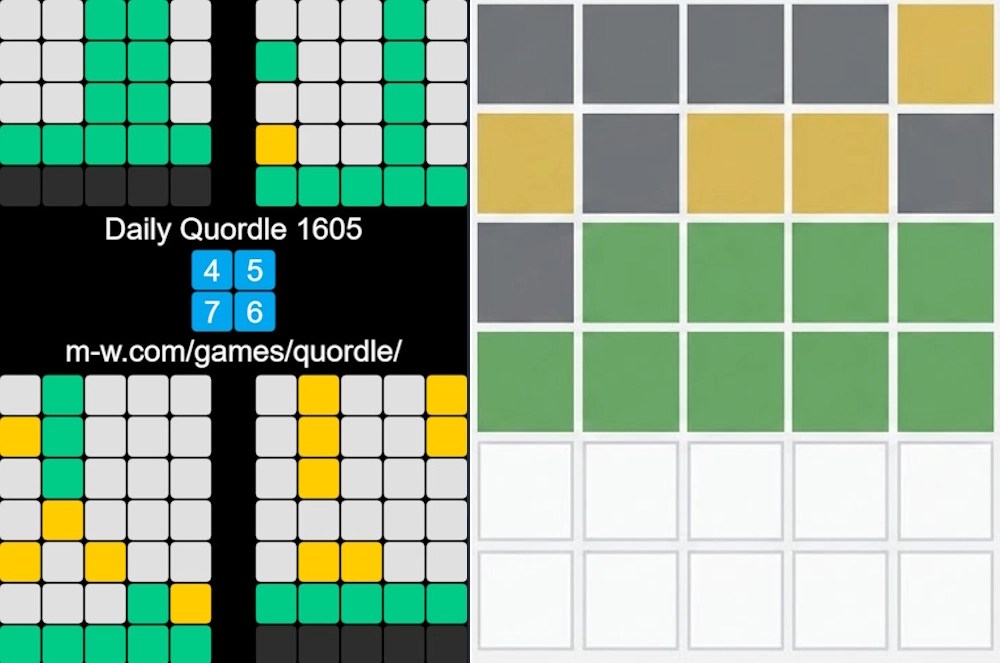 Quordle vs Wordle similarities