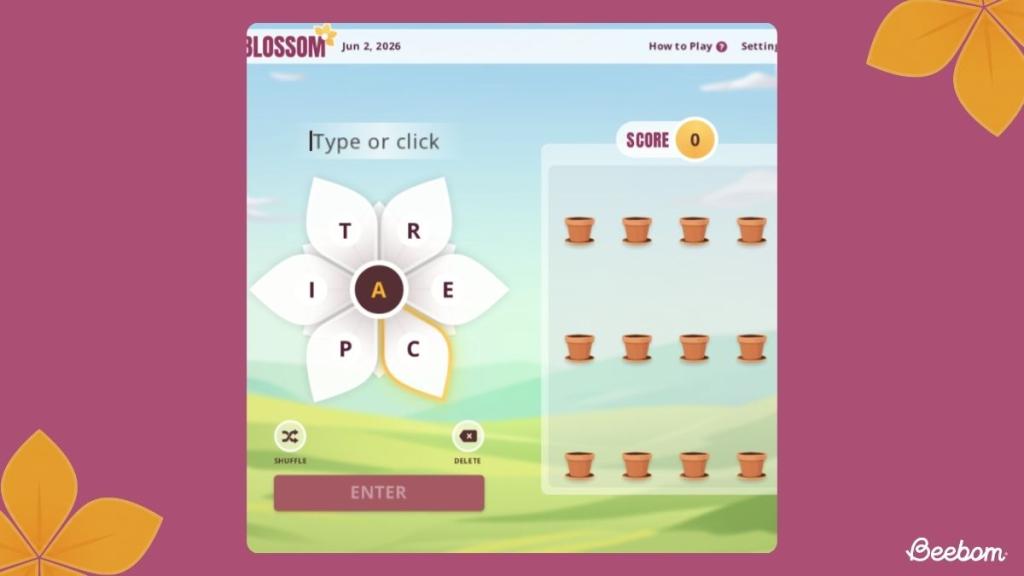 Blossom Word Grid