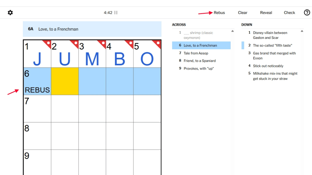 Rebus NYT Mini Crossword