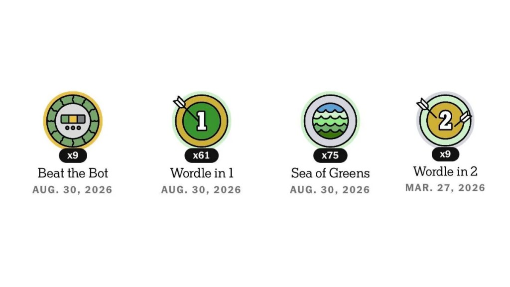NYT Wordle Badges