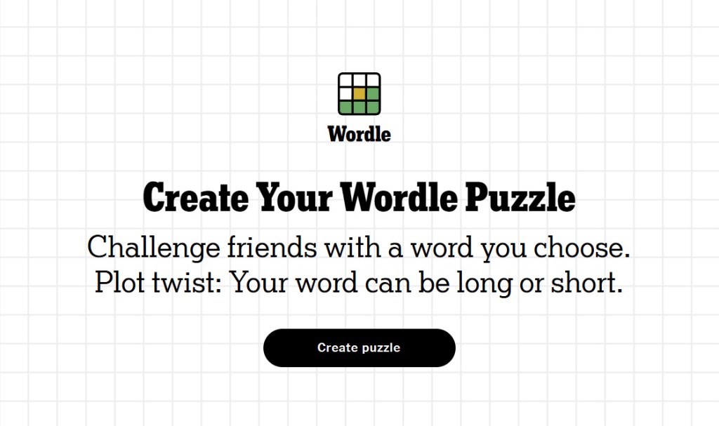 create your wordle puzzle home screen
