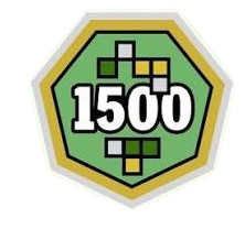 1500 Wordles Badge
