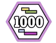 Connections 1000 puzzles badge