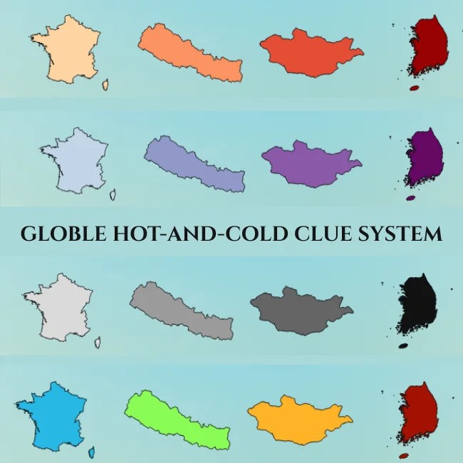 Globle Hot-and-Cold Clue System