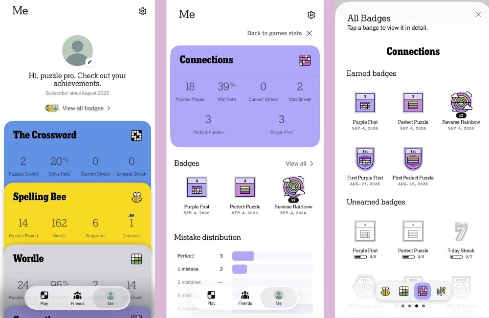 How to Find NYT Connections Badges