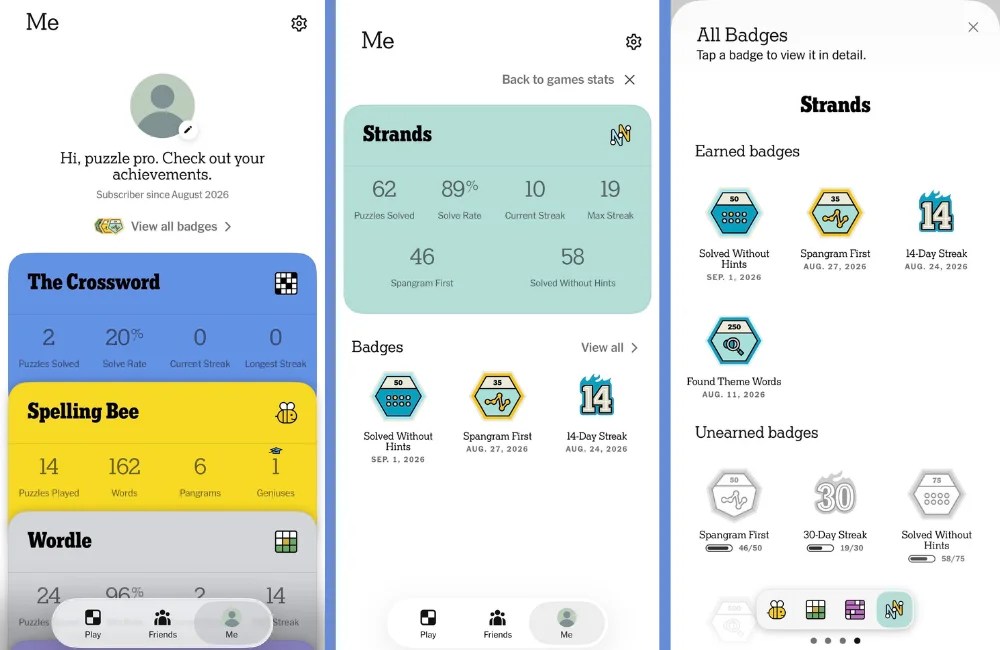 How to Find NYT Strands Badges