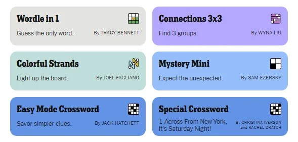 NYT Bonus Puzzles