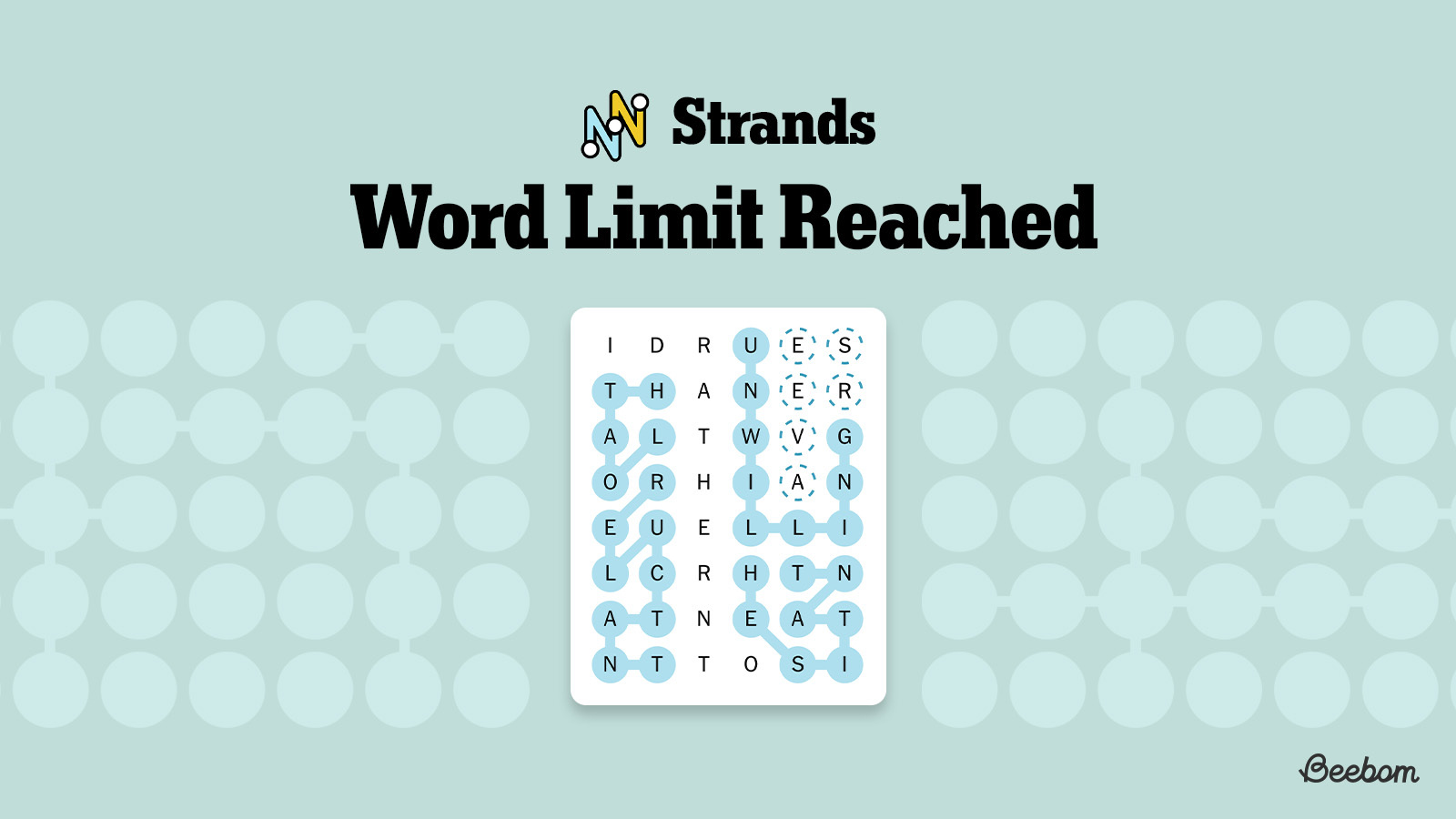 NYT Strands word limit reached
