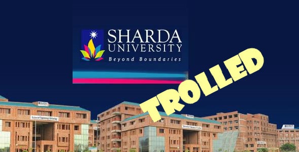 sharda university trolled world is here where are you (1)