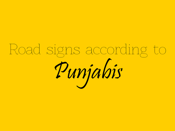 Road signs according to Punjabis