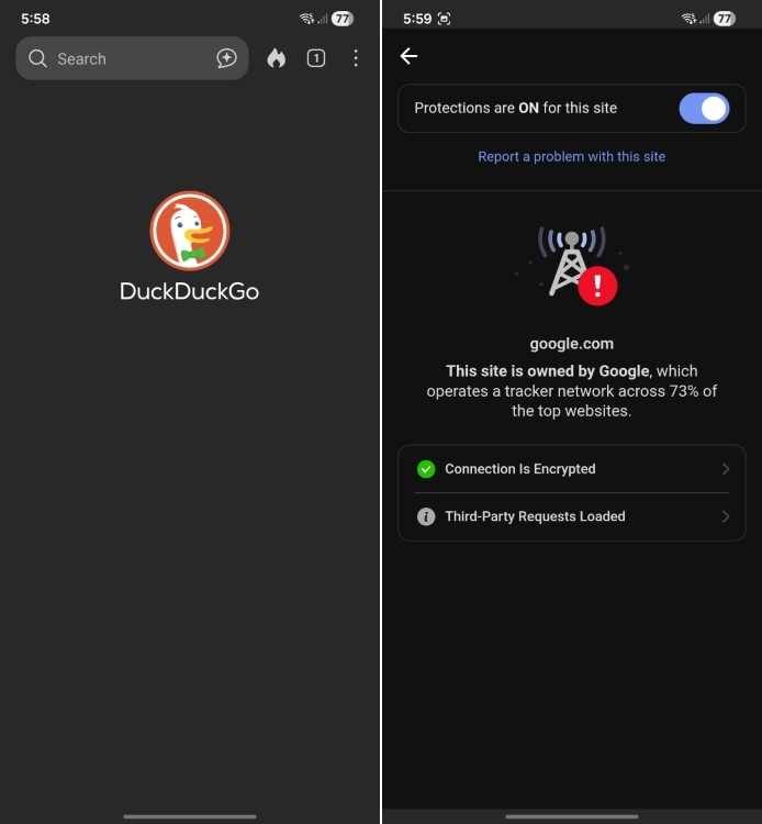 duckduckgo browser on android