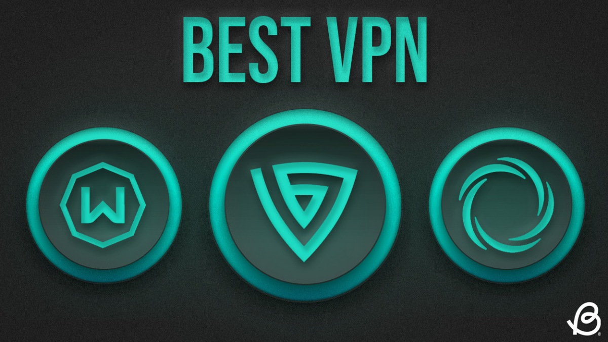 illustration featuring icons of the best VPN services