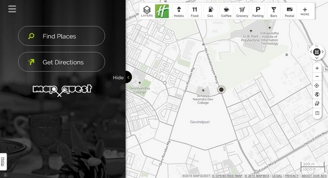 Mapquest website