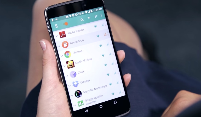 how to block internet access in specific apps on android