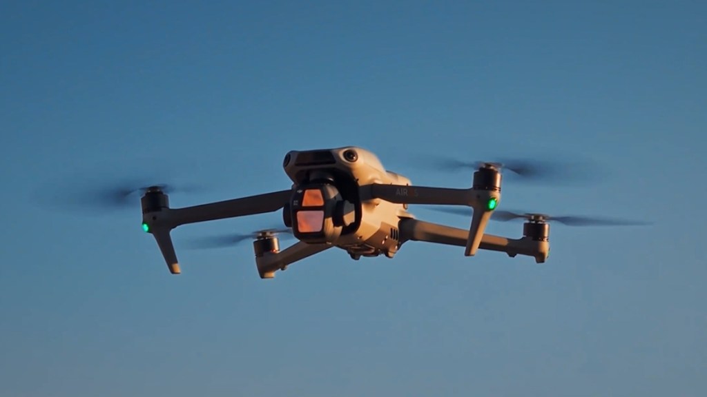 DJI Air 3S drone with camera in-flight image