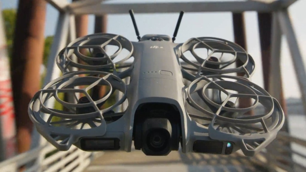 DJI Neo 2 drone with camera image in flight